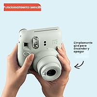 Vista 2 de Fujifilm Cámara Instax Mini 12 de película instantánea, color blanco arcilla