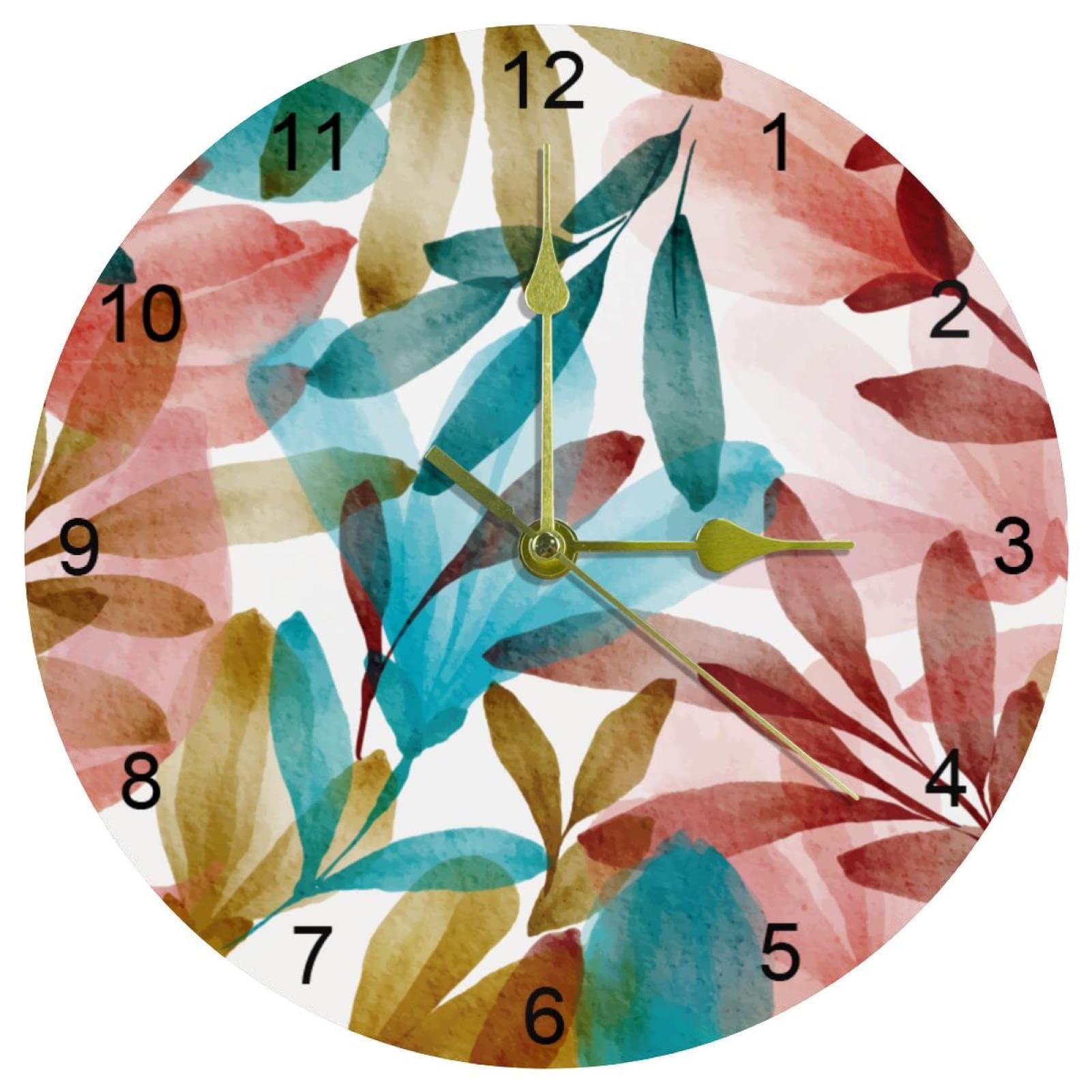 Horloge murale de 25,4 cm peinture chinoise au style raffiné