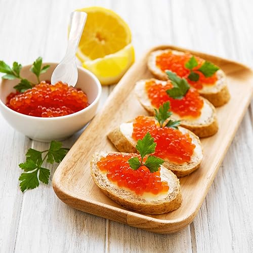 Miniatura 5 de Juego de 6 cucharas de caviar de vidrio, cucharas de caviar de 3.2 pulgadas, cuchara de nácar con mango redondo para huevo, helado, café,