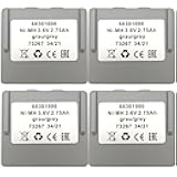 LINHUPAK (4 Counts) 68301000 Replace 68300900 Battery - 3.6V 2750mAh 2.75Ah Ni-MH Grau/Grey Battery for HETRONIC Remote Control, Grey 68301000