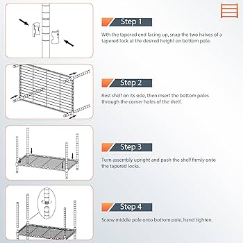 Amazon.com: BestOffice 5-Shelf Storage Shelves, Adjustable