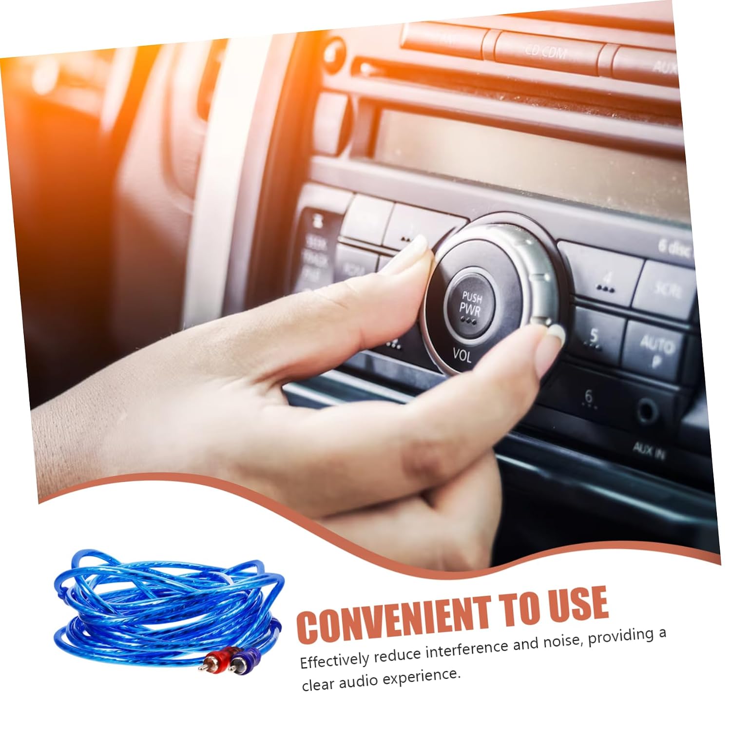 STOBAZA Upgrade Your Car Audio System Pure Copper Audio Speaker Wire Car Modification Amplifier Subwoofer Power Amplifier Cable Easy to Install