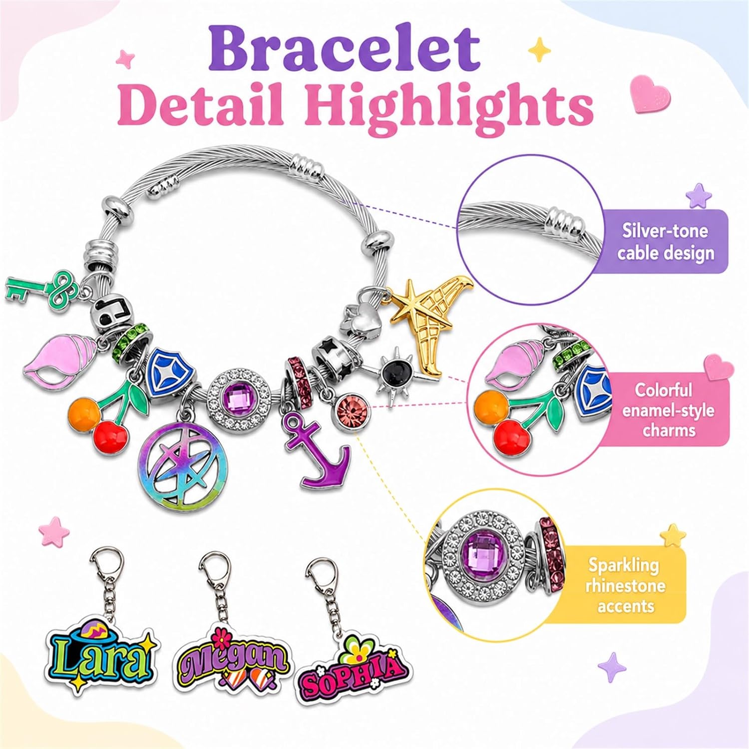 for K-Pop Merch Bracelets for Women Fans 6 Names Style Keychains | Kpop Adjustable Friendship Bracelets Include Symbolic Names Keychain Music Festival Concert Outfit Jewelry Accessory Gift Set