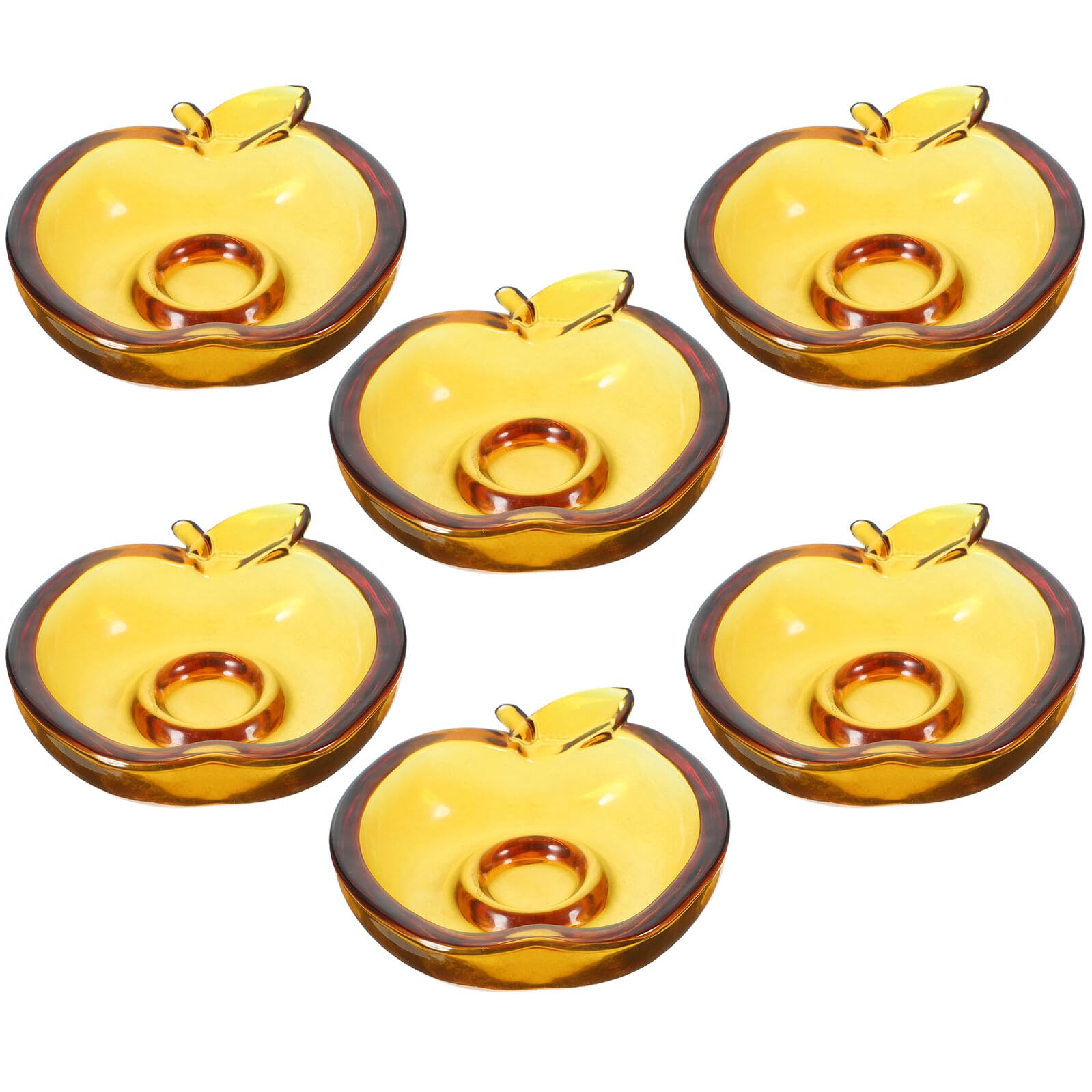 Assiettes à sauce en verre transparent lot de 6 coupelles légères pour apéritif et soja