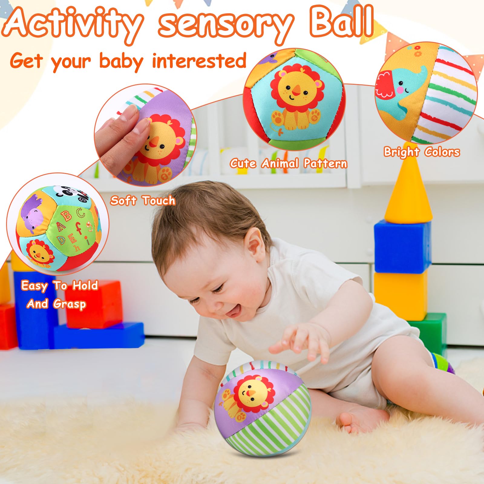 AOWA 1 Pc Baby Ball Soft Stuffed Ball Play Balls For Kids Baby