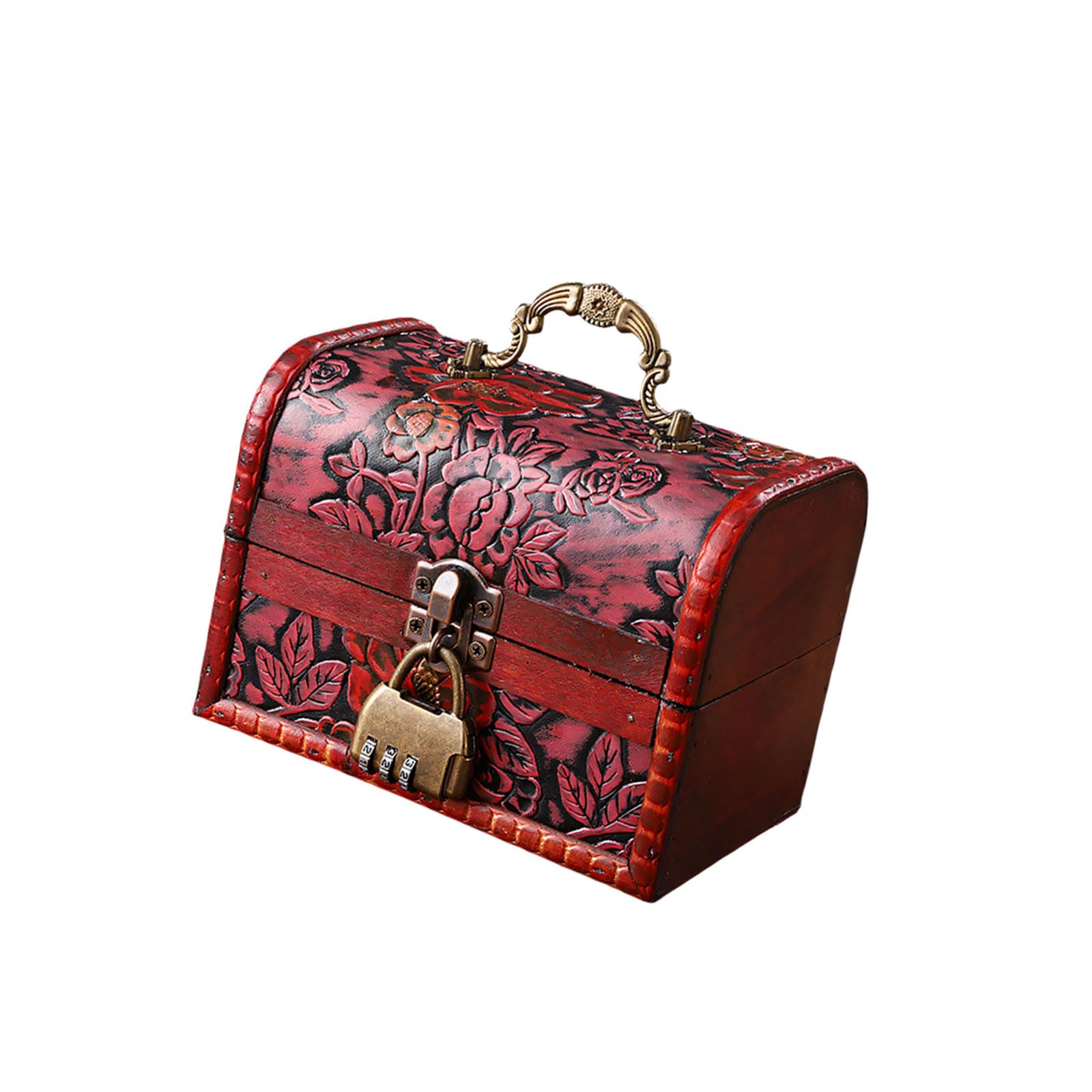 Kaeltsyn European Wood Storage Chest Featuring Metal for Secure Storage of Valuables and Decorative Home Accent Handcraft Wood Case