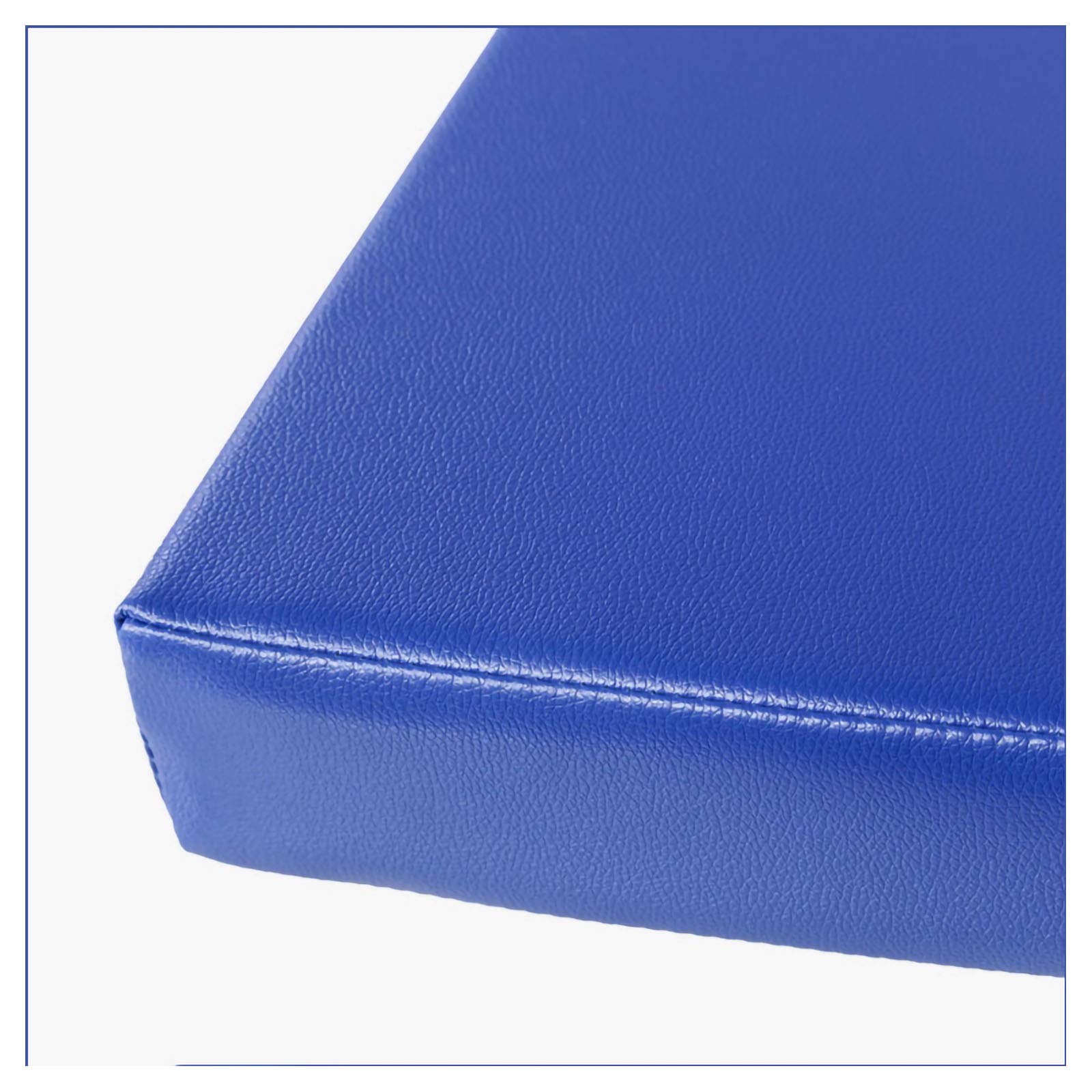 Coussin de banc bleu 110x30 doux matelassé pour canapé de terrasse et assise en bois