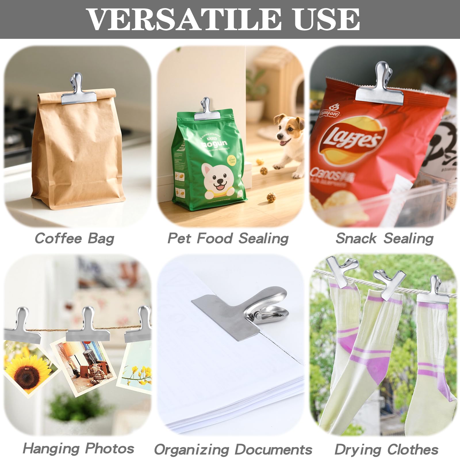 XiXiRan Pince Fermeture Sachet Alimentaire, Pince Sachet, 24 Pièces Réutilisable Clip Alimentaire Sachet, Fermeture Sachet Alimentaire pour Emballage Cuisine Bonbons Snack XiXiRan Pince Fermeture Sachet Alimentaire, Pince Sachet, 24 Pièces Réutilisable Clip Alimentaire Sachet, Fermeture Sachet Alimentaire pour Emballage Cuisine Bonbons Snack