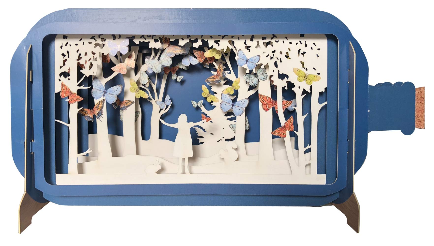 Message in a Bottle Girl in The Forest Pop-Up Card (MIB032)