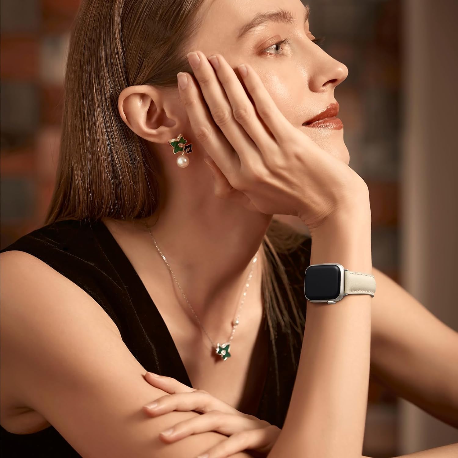 GEAK Leather Band Compatible with Apple Watch Bands for Women 40mm 41mm 38mm 42mm 44mm 45mm 46mm 49mm Men, Top Grain Genuine Leather Strap Wristband for iWatch Series 10 9 8 7 6 5 4 3 2 1 SE Ultra - Image 7