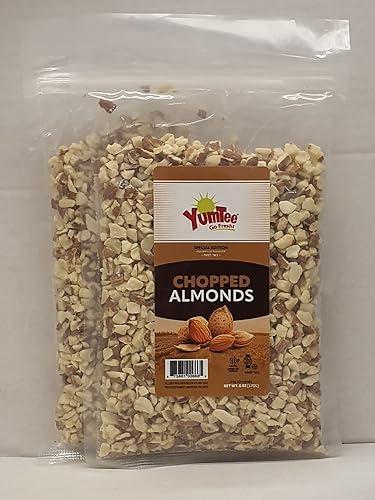Miniatura 7 de Almendras picadas prémium de 6 onzas (paquete de 2), sin gluten, totalmente naturales, empaquetadas frescas en bolsas resellables, Kosher para
