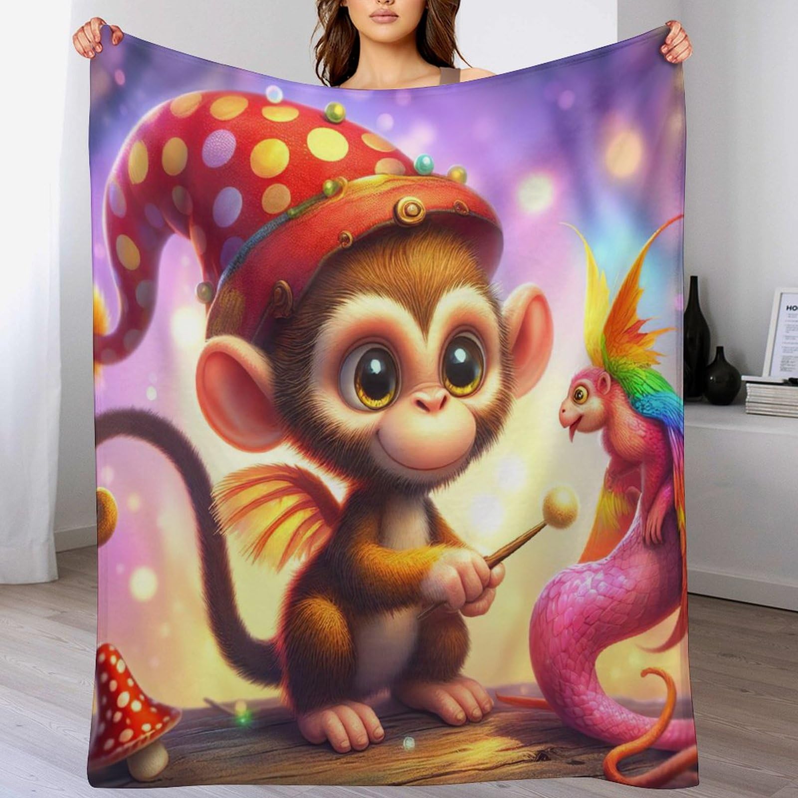 Plaid singe en flannel moelleuse pour vos soirées cocooning sur le canapé et nuits fraîches