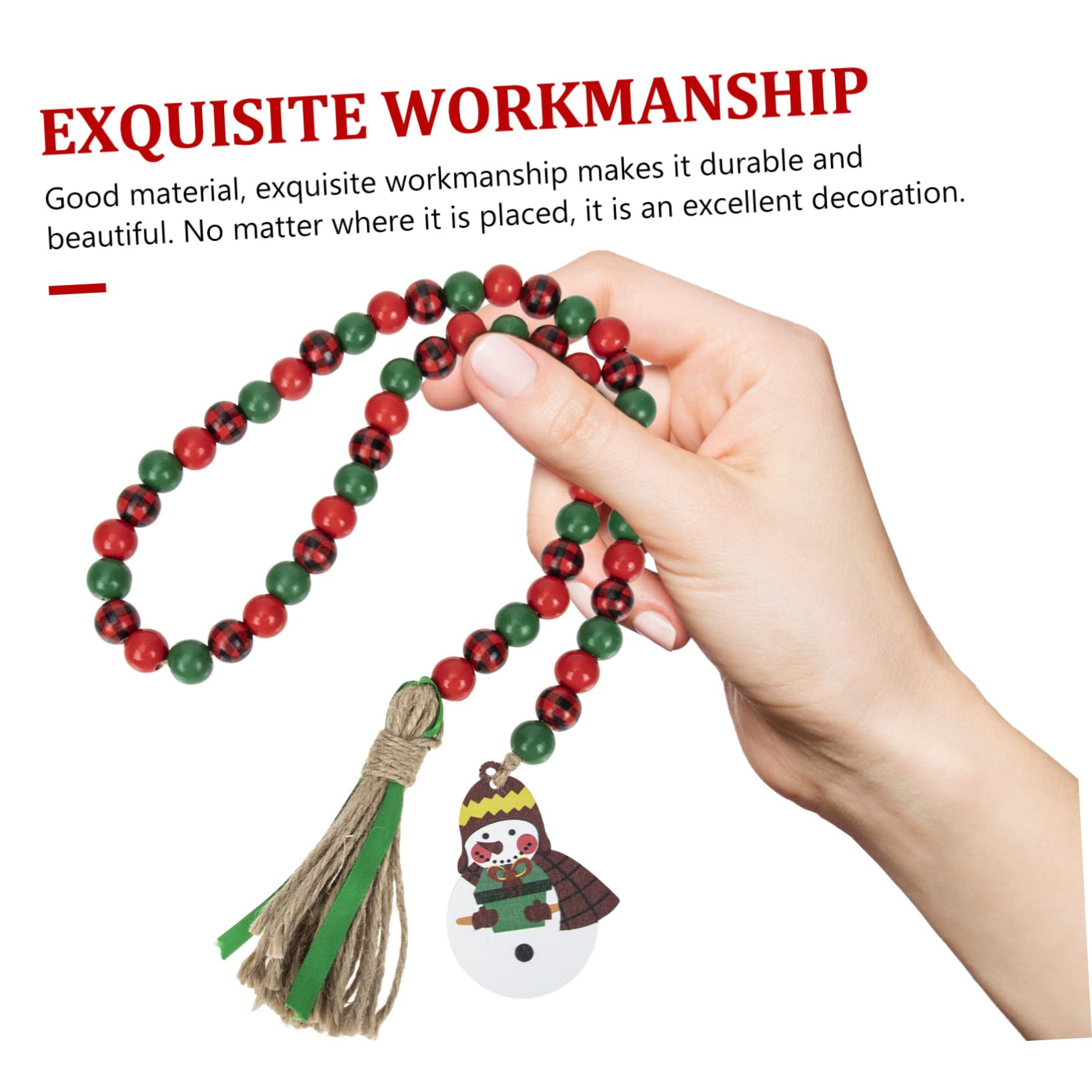 TOPBATHY 5 Stück Weihnachtsperlen Bunte Dekoration Weihnachtsparty Anhänger Perlengirlande Quastengirlande Wandhaken Dekorative Weihnachtsfeier Dekoration Seil Perlengirlande