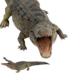 Gemini&Genius Large 15" Length Giant Crocodile Toy, Realistic Alligator Action Figure Toy, Wildlife Alligator with Moveable Jaw Toy Gift, Display and Collectible Toy for Kids or Animal Collector