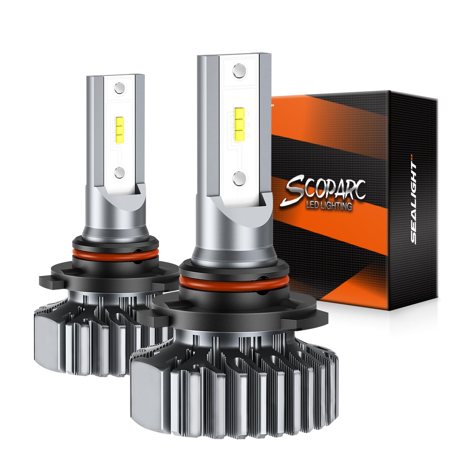 SEALIGHT 9006/HB4 Super Bright Fog Lights, Quick Install, Smart Temperature IC Driver Fanless Design, Canbus Ready Error Free, Non-Polarity, Powersports Accessory, 2-Pack