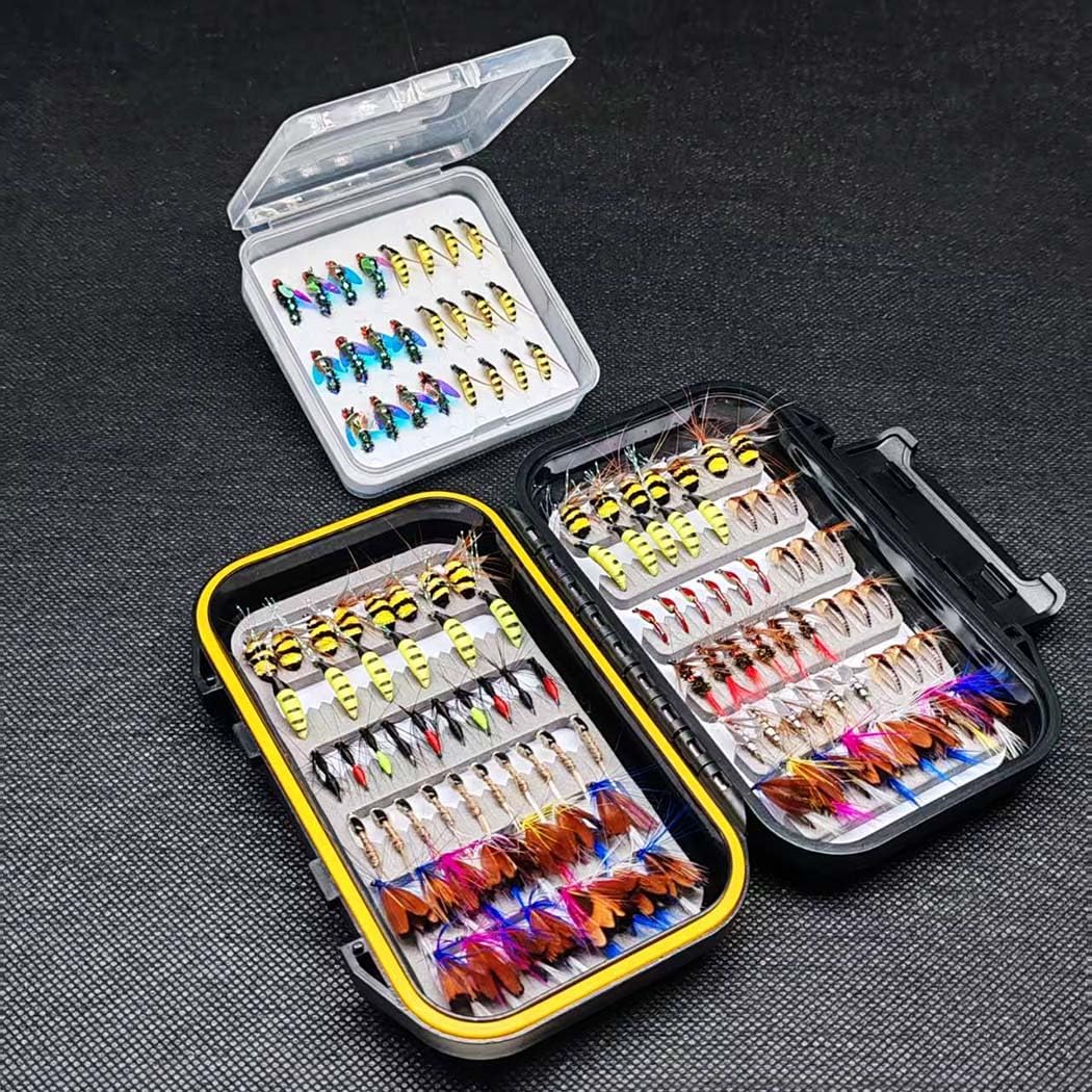 23Pcs/98Pcs/Box Fishing Flies Set Wet Dry Nymph Fly Hand Tied Flies for Trout Pike Grayling Fly Lure Kit