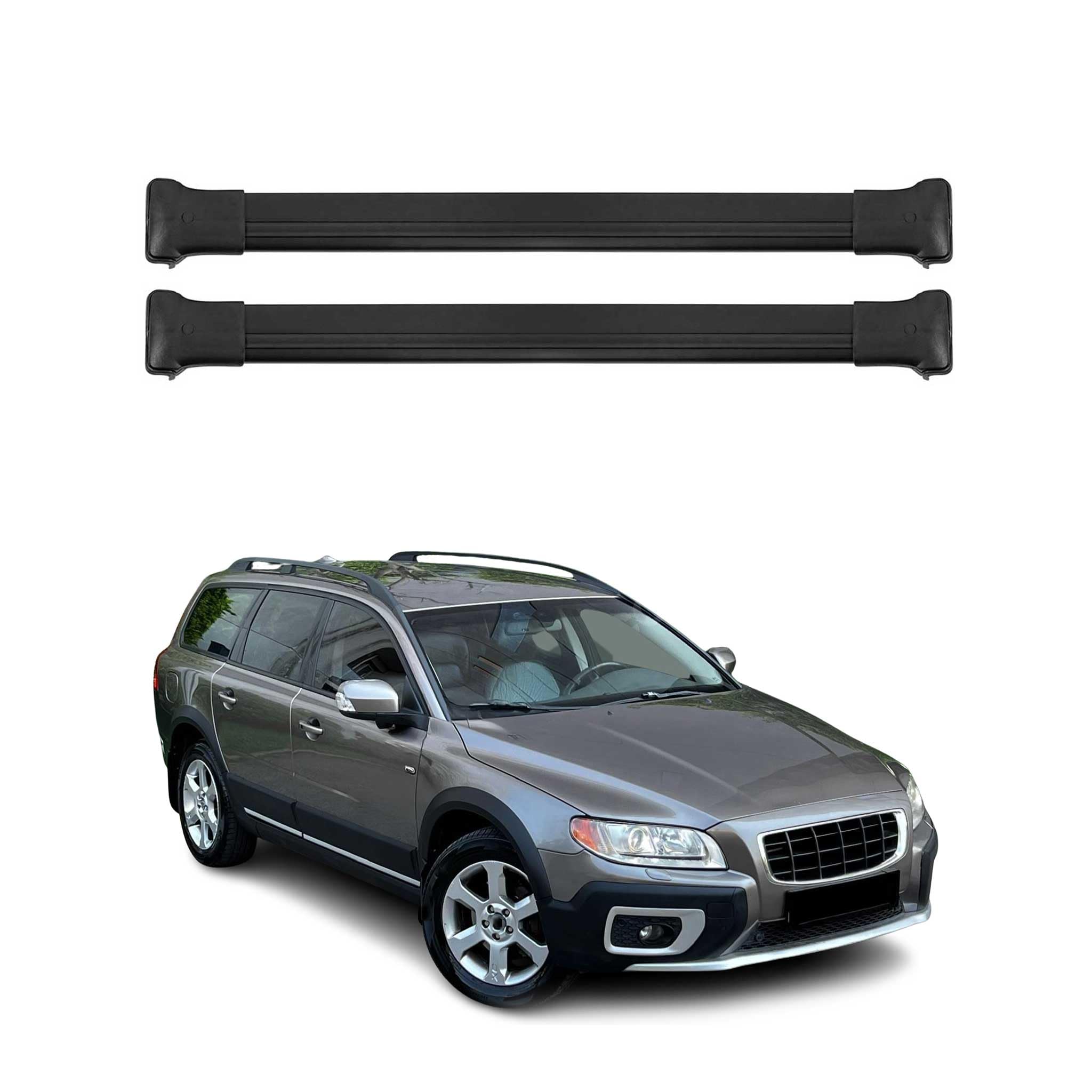 OMAC Dachträger für Volvo XC70 2008-2016 Aluminium 2 Stangen Schwarz