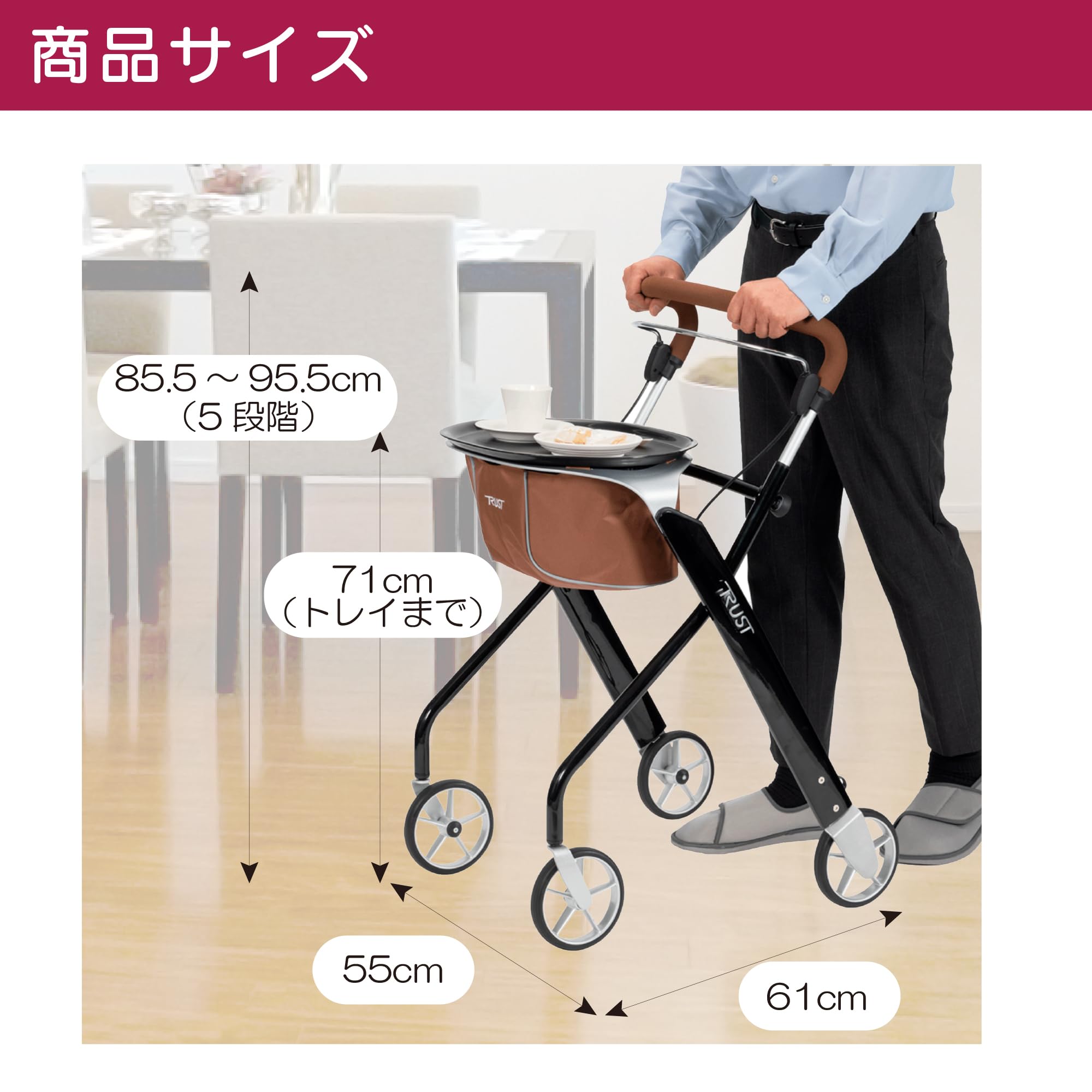 Amazon.co.jp: 竹虎 【歩行車】レッツドリーム ブラック : ベビー
