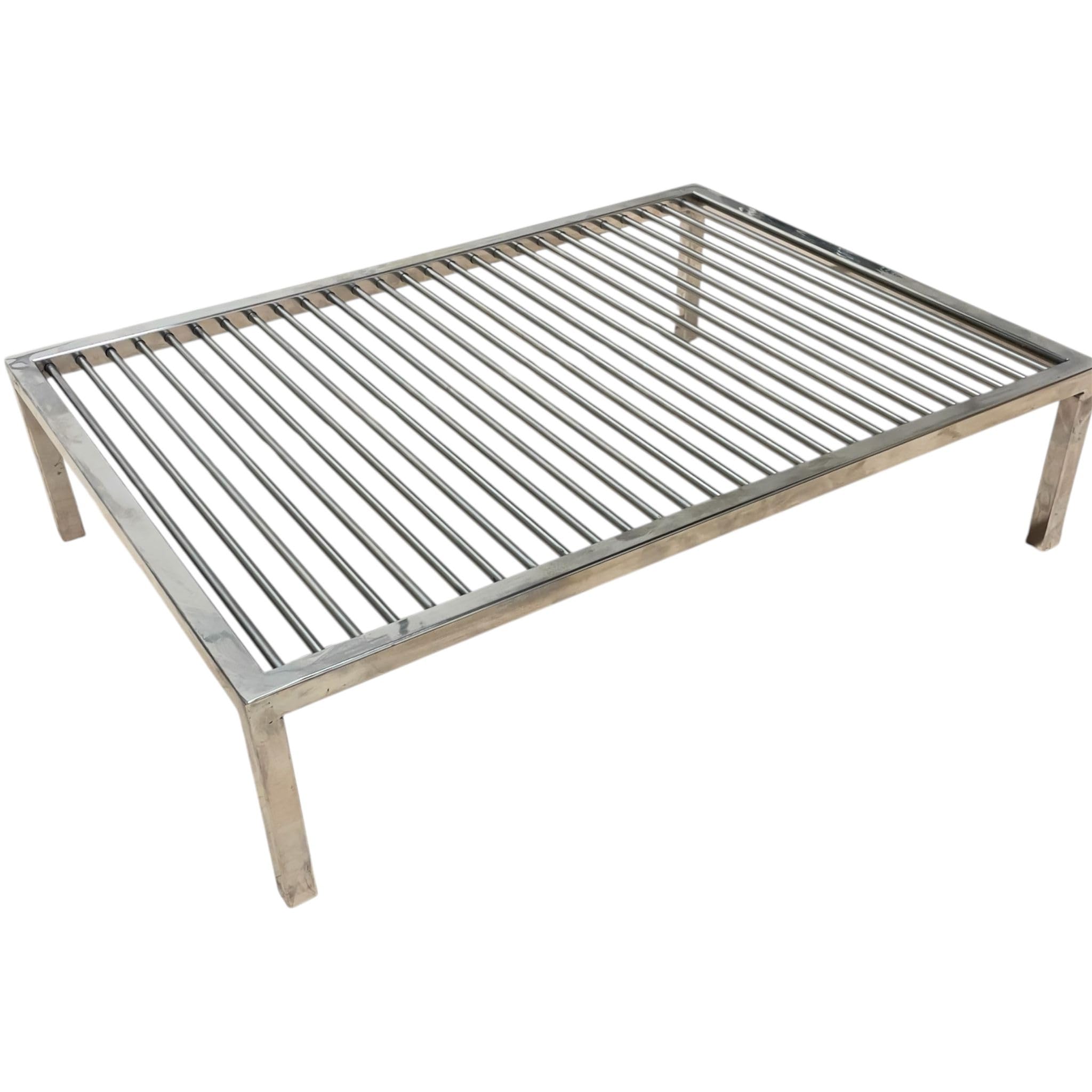 Griglia Argentina per barbecue o fuoco da campo Portatile Varie dimensioni in Acciaio al Carbonio Barra di 8 mm di spessore Super resistente Nic Store Bbq (60x50cm)