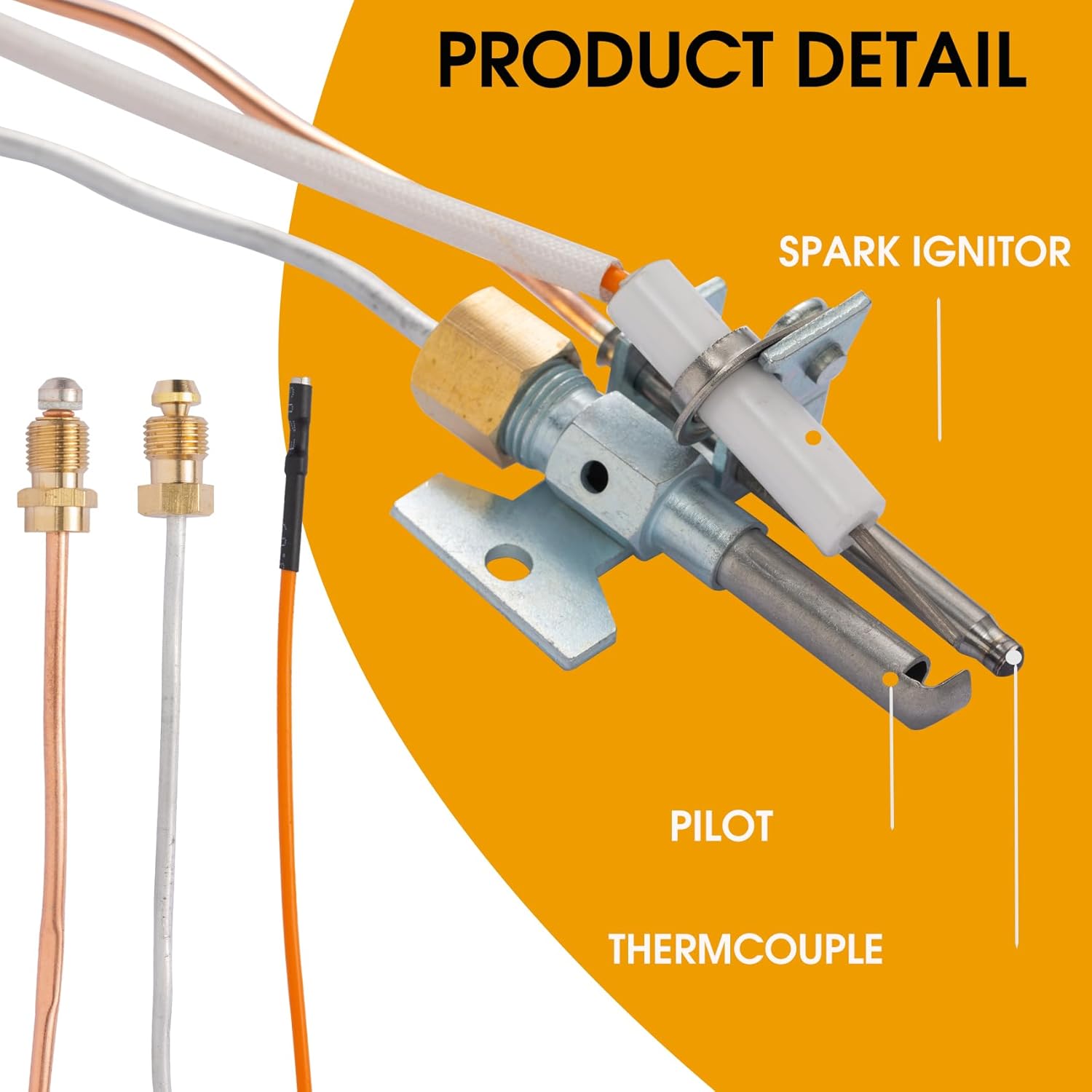 SP20075 SP20305A Pilot Igniter Assembly Water Heater Replacement Kit GG50T06AVH00 AS39845 22V40PF1 Compatible with Rheem, Protech, GE Natural Gas Water Heaters Part, 1 Pack