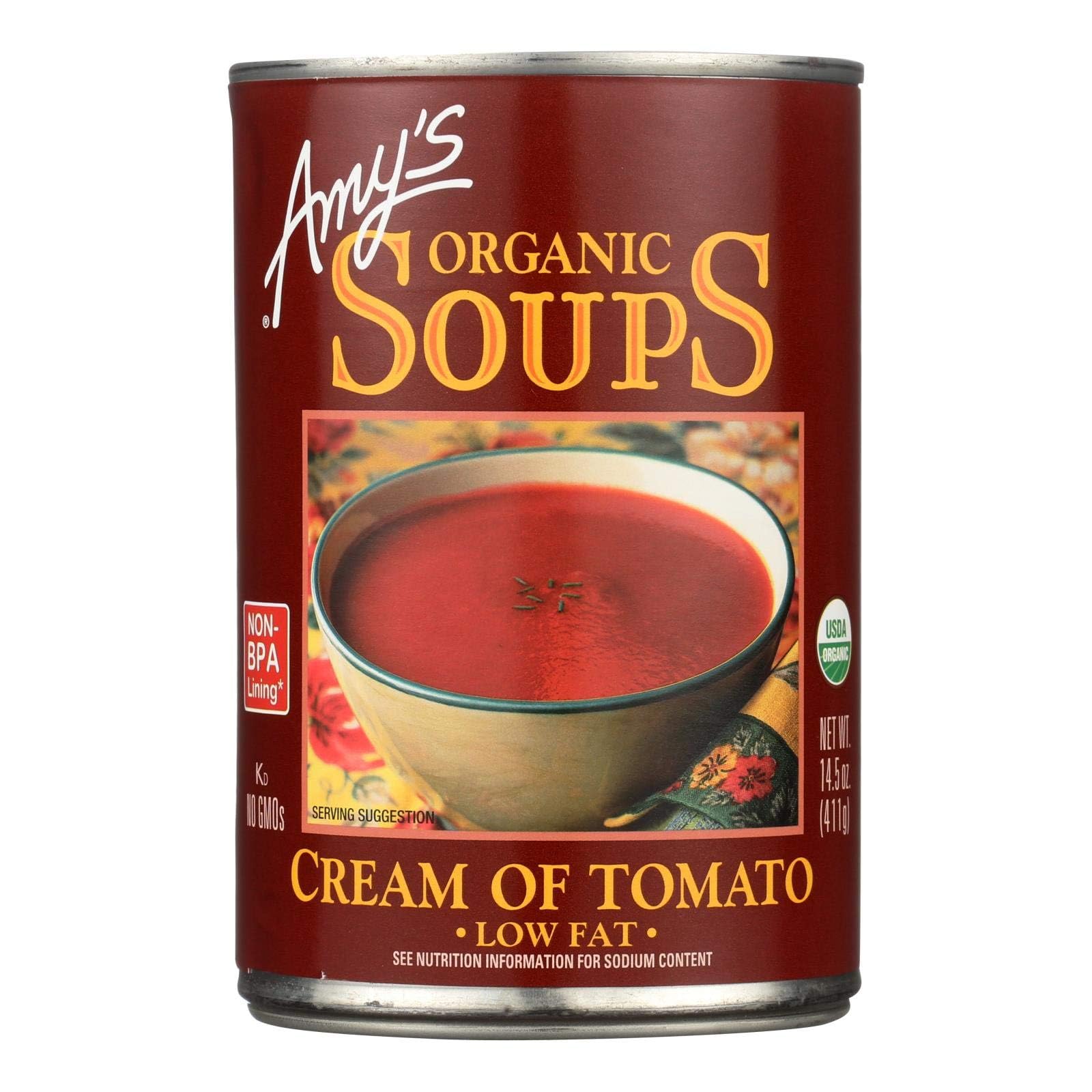 Amy's Organic Cream of Tomato Soup, 14.5-Ounce Cans (Pack of 12)