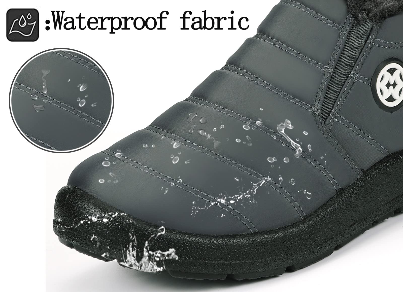 Gaatpot Stivali Donna Stivaletti Invernali Stivali da Neve Caldo Peluche Scarpe Impermeabili 36-43