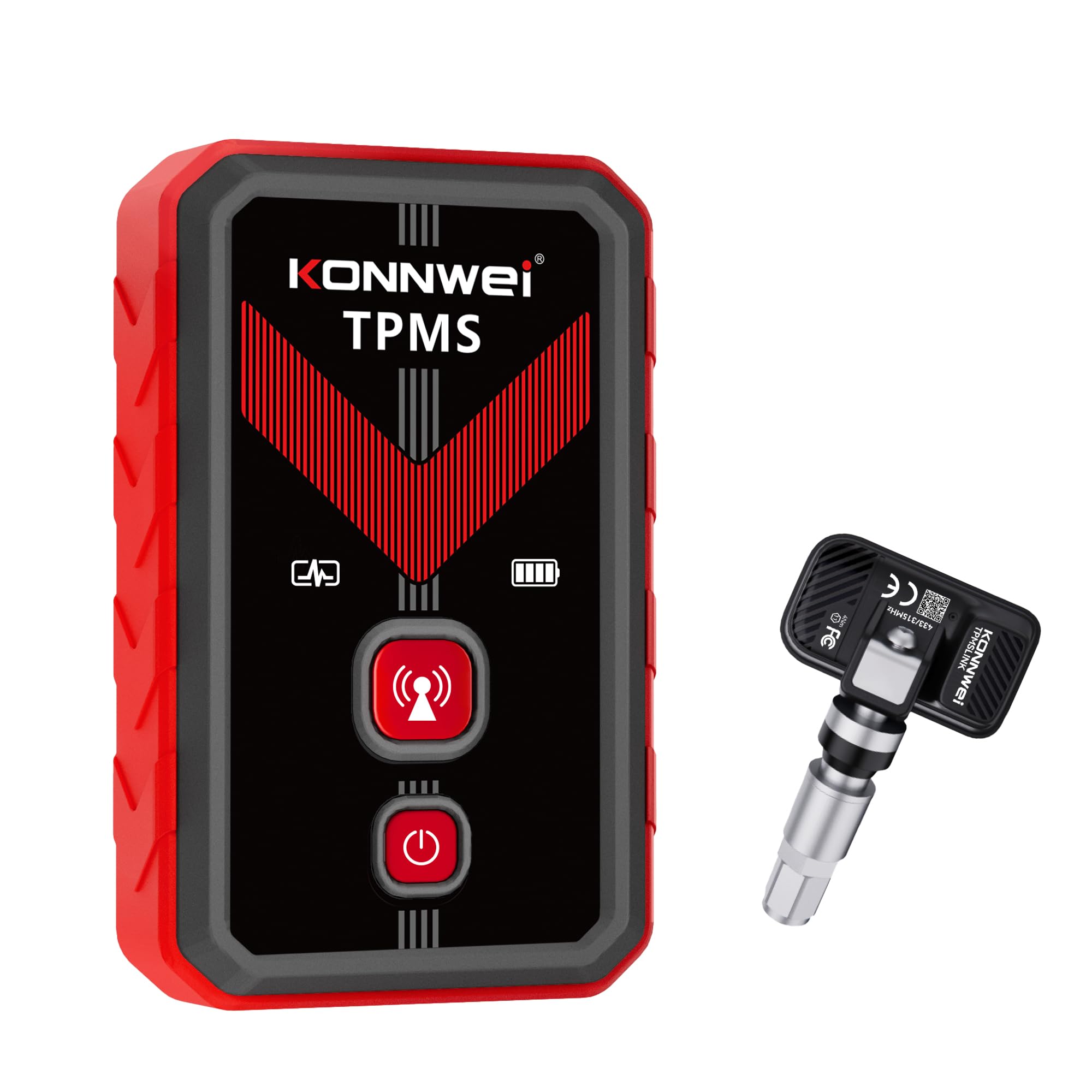 KONNWEI TK100 TPMS Reifendruckkontrollsystem für Wohnmobil, Camper, Wohnwagen, LKW, Van & SUV, mit 4 IPX7 Funksensoren, Echtzeit Reifendrucküberwachung 0-5 Bar/87 PSI, Druck- und Temperaturwarnung