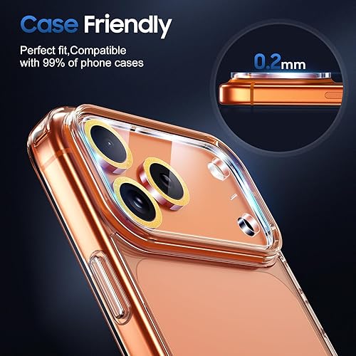Miniatura 537 de UniqueMe [Paquete de 3 protectores de lente de cámara compatibles con iPhone 14 Pro Max/iPhone 14 Pro, vidrio templado, [compatible con fundas]