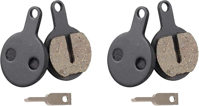 Futheda 2 Pairs Resin and Semi-Metallic Bike Bicycle Disc Brake Pads Repair Replacement Compatible with Tektro Iox Lyra Novela