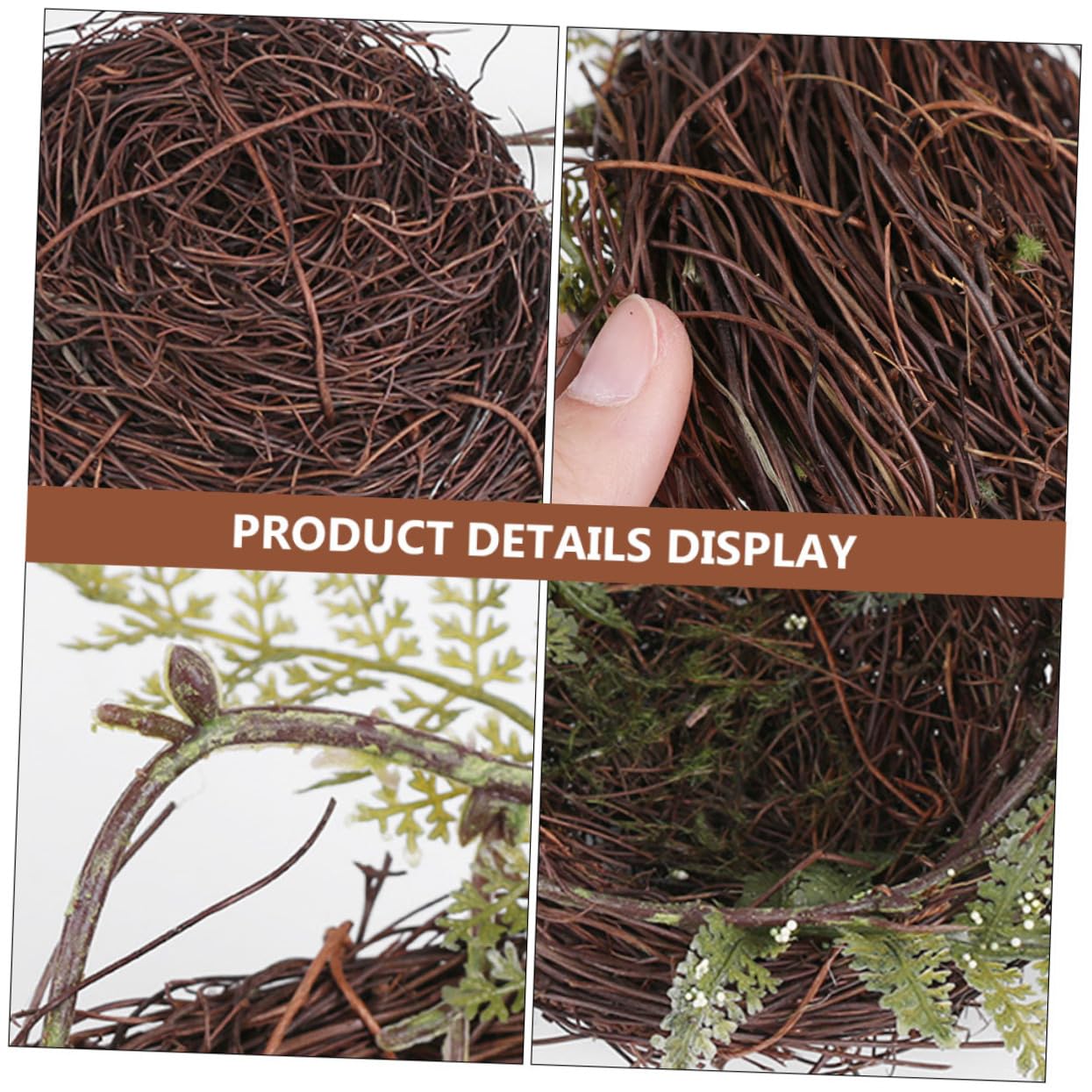 YARNOW 4 Ensembles nid d'oiseau élevage d'oiseaux décorations printanières Accessoire Jardinage Accessoires Jardinage Refuge pour Oiseaux Accessoire Photo de Mariage Artificiel décorer