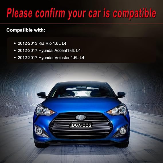 Alternator Compatible with 2012-2017 Accent Veloster 2012-2013 Rio 2012-2014 Attitude 1.6L L4 Replace for 13209 373002B300 373002B500 373002B510 2608483 2616741