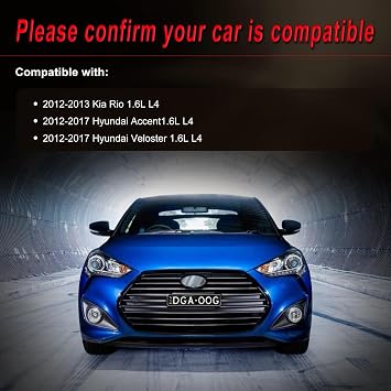 Alternator Compatible with 2012-2017 Accent Veloster 2012-2013 Rio 2012-2014 Attitude 1.6L L4 Replace for 13209 373002B300 373002B500 373002B510 2608483 2616741