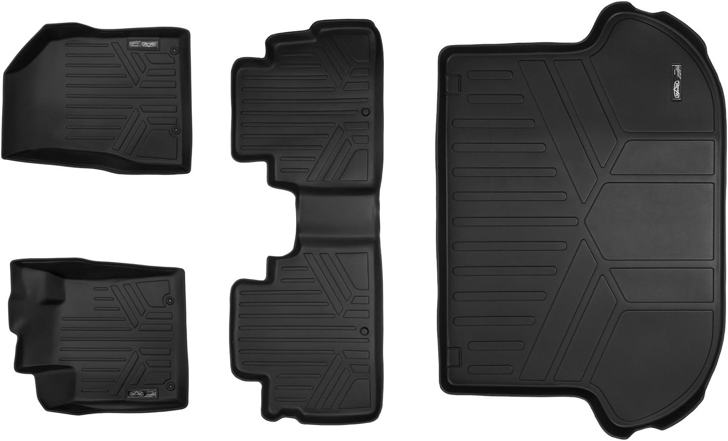 MAXLINER All Weather Custom Fit 2 Row & Cargo Liner Behind The 2nd Row Floor Mat Liner Set Compatible with 2015-2018 Nissan Murano
