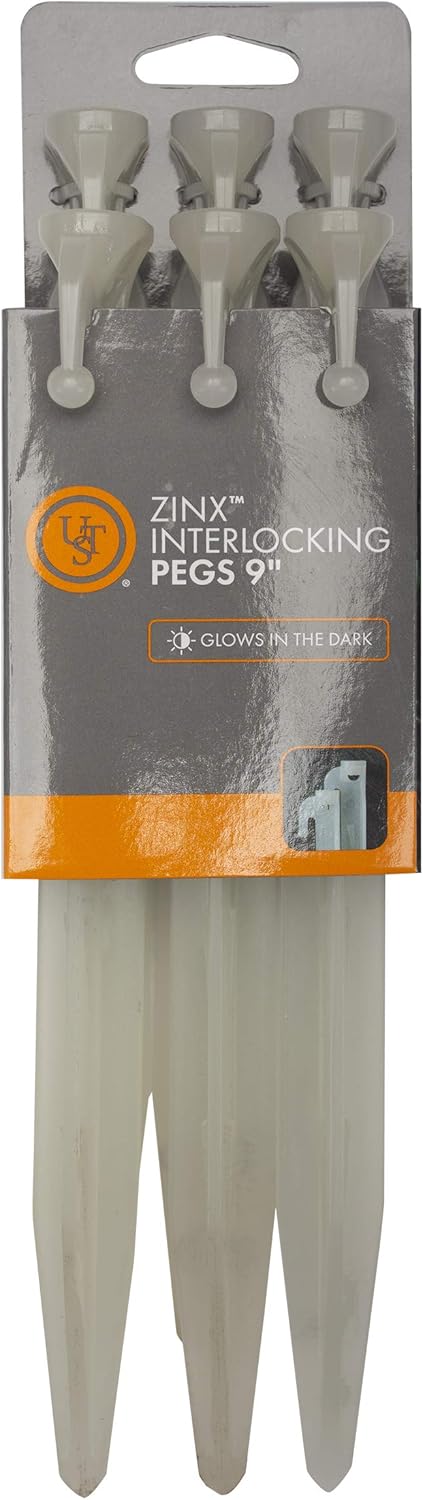 ust Zinx Tent Peg 9", 6 pk