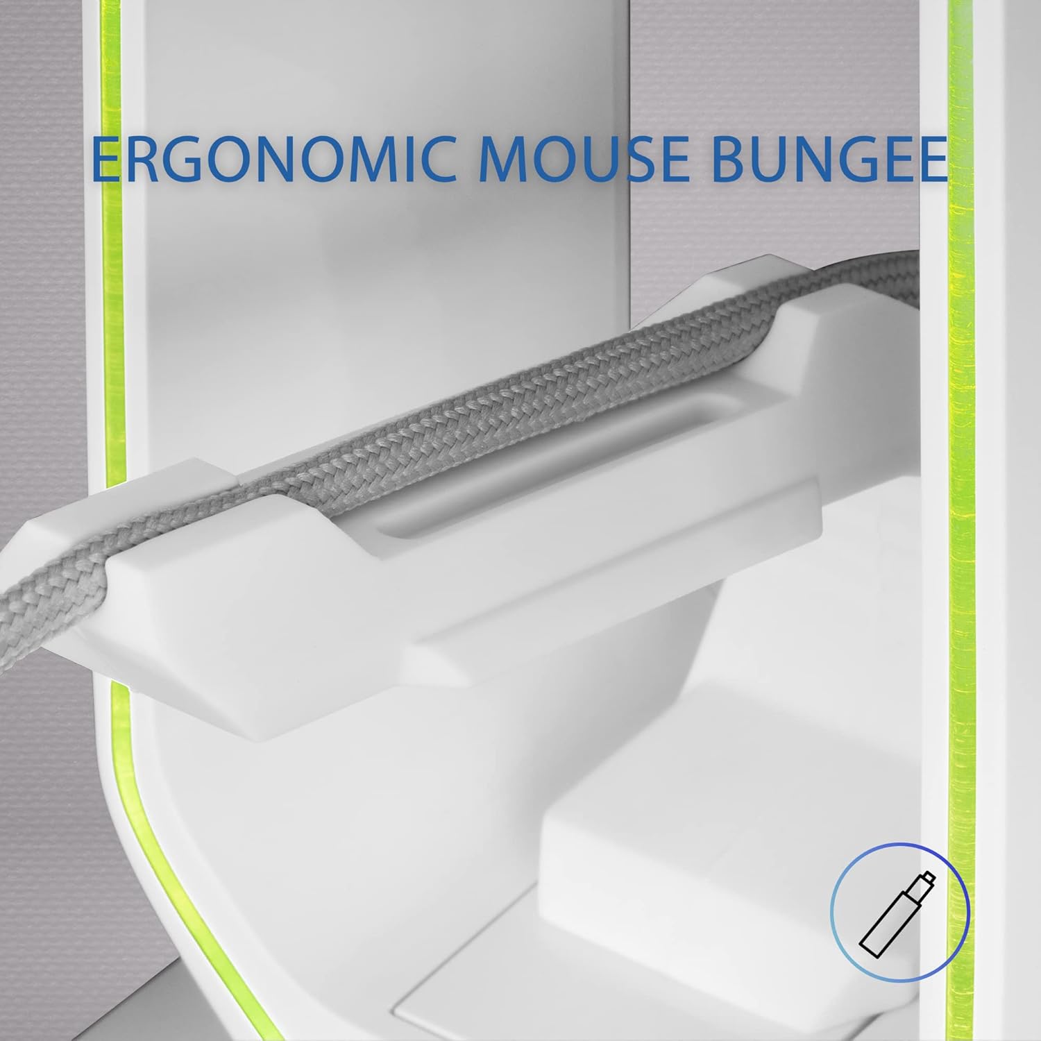 Mars Gaming MHHPROW, Gamer Headset Stand with 2xUSB HUB + Bungee Mouse, White