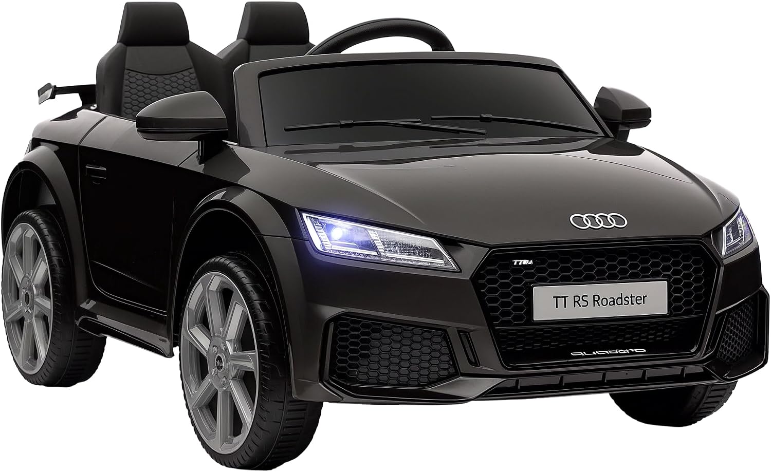 Black HOMCOM Audi TT RS licensed 12V kids electric ride on car