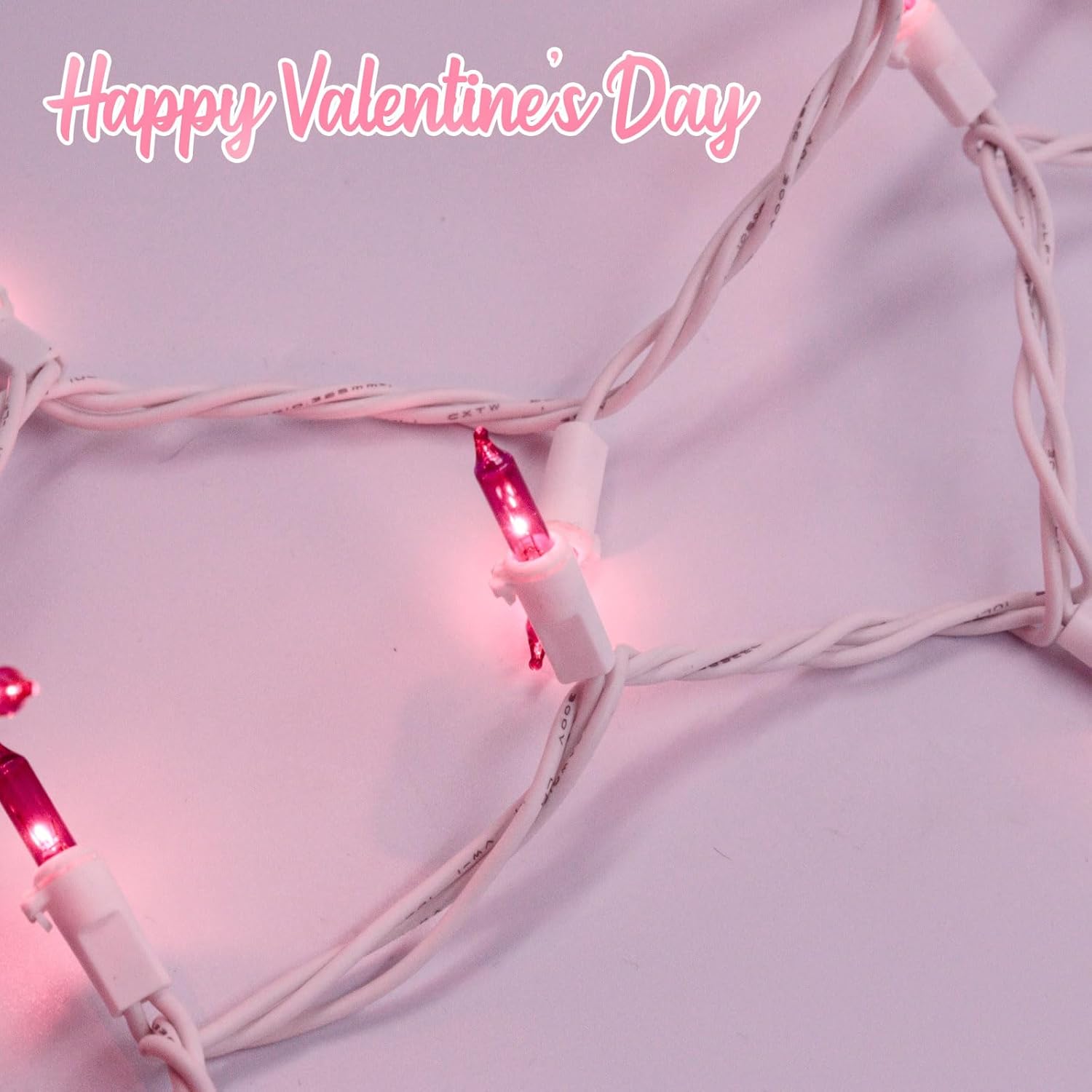 Pink String Lights 33FT 100 Incandescent Bulbs Pink Mini Lights with White Wire for Valentine's Day, Wedding, Garland, Thanksgiving, Party, Home, Indoor & Outdoor Festival Decoration