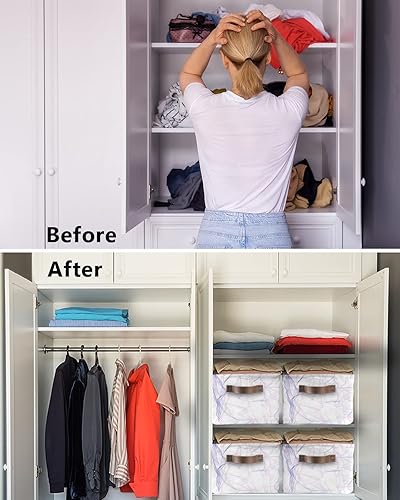 Miniatura 3 de Abstract Marbling Large Storage Baskets Bins Modern Gradient Purple Pink Marble Collapsible Storage Box Laundry Organizer for Closet Shelf Nursery