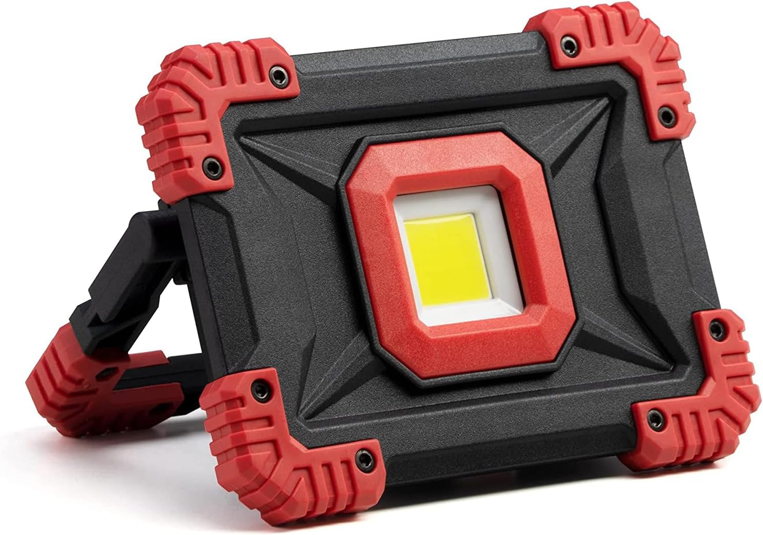LED Work Light Rechargeable,20W 1400 LM Super Bright Waterproof COB Flood Lights with Portable Handle for Camping Hiking Fishing Emergency Car Repairing.Red, 6.4''x4.5''x1.8''