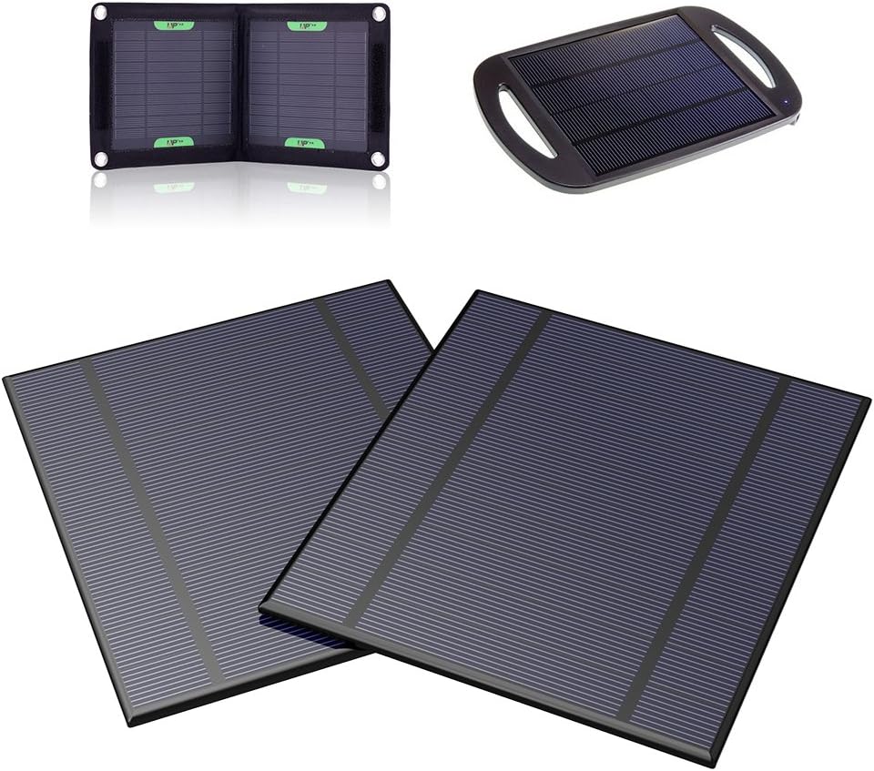 ALLPOWERS 2 Pieces 2.5W 5V/500mAh Solar Panel DIY Battery Charger Kit Mini Encapsulated Solar Cell Epoxy for Battery Power LED 130x150mm (Solar Panel Only)