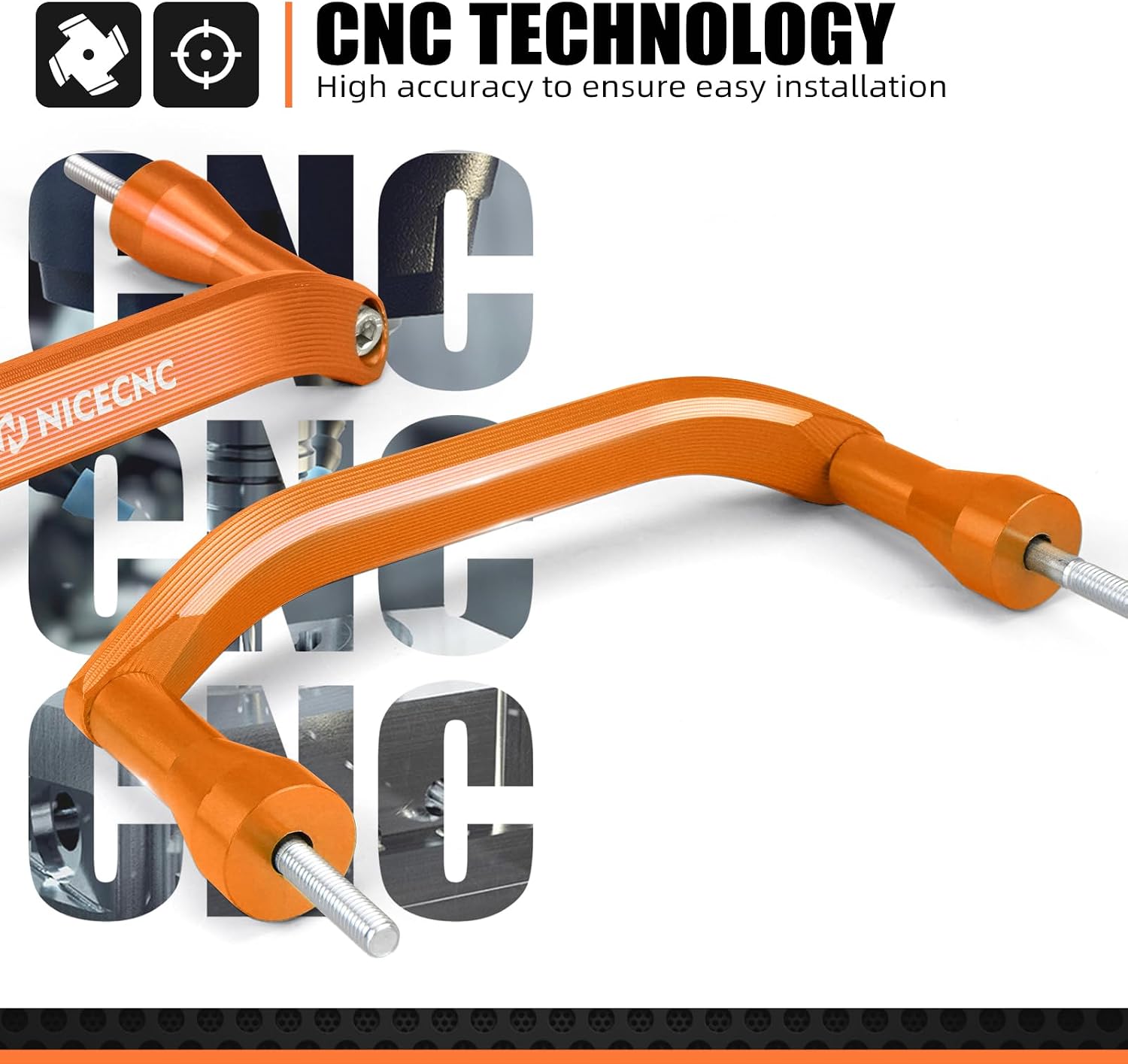 NICECNC Grab Handle Billet Aluminum Motorcycle Rear Handle Compatible with KTM 150-500 XCW/XCW TPI/EXC TPI/EXC TPI SIX Days/EXC-F/EXC-F SIX Days 2020-2023 125-450 SX/SXF/XC/XCF 2019-2022, Orange