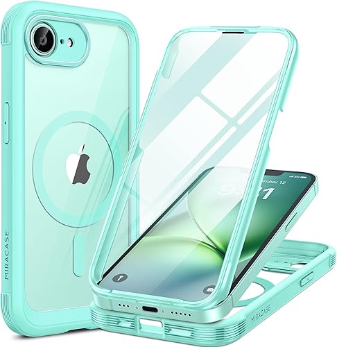 Miniatura 205 de Miracase Funda para iPhone SE de 3ª/2ª generación 2022 2020 de cuerpo completo con protector de pantalla de vidrio integrado, resistente protección