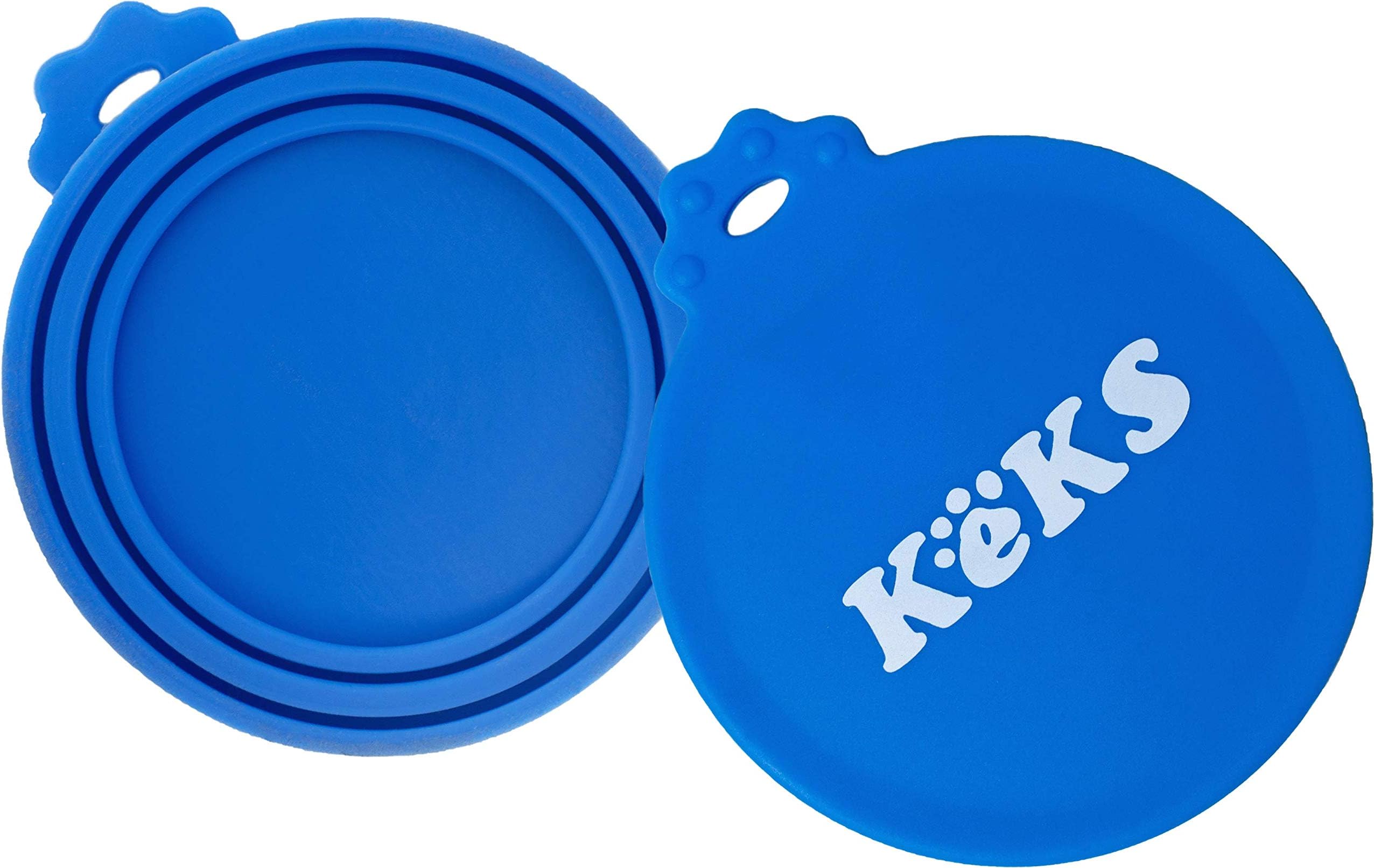 KEKS Pet Can Covers - 2 Pack - BPA Free, Food Grade Silicone Covers - Multisize Pet Food Storage Covers - One Size Fits All Standard Dog Food Cans and Cat Food Cans - Dog Can Lids