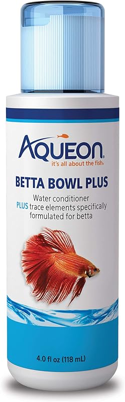 Aqueon Betta Bowl Plus Water Conditioner Neutralizes Chlorine and Ammonia for Betta Fish Tanks - 4 Ounces