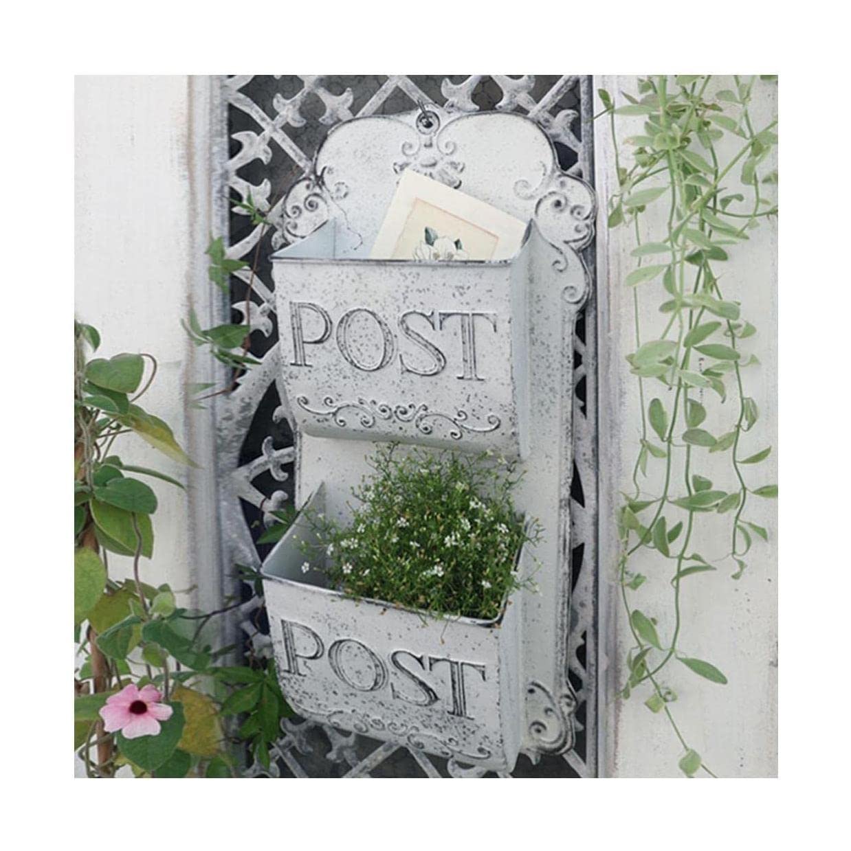 letter box， Wall-mount Mailboxes Retro Style Postbox Metal Mailbox Posts Home Outdoor Drop Box Courtyard Garden