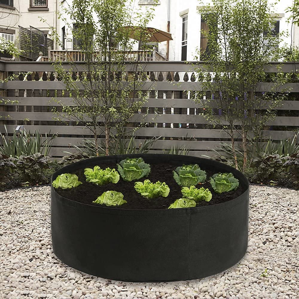 Sac de Plantation Sac Plantation Les Pots de jardinière surélevés résistants de Jardin Poussent des Sacs en Tissu Rond surélevé lit de Plantation pour Planter des Plantes de légumes llxyzrzbhd1