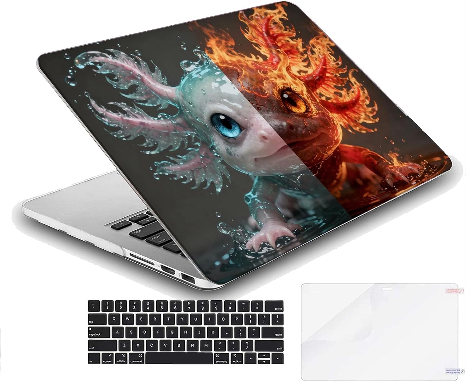 Compatible with MacBook Neo 13-inch, Hard Shell Case with Keyboard Cover and Screen Protector (A3404 A18 Pro chip, 2026 Release) - Axolotls MC22299