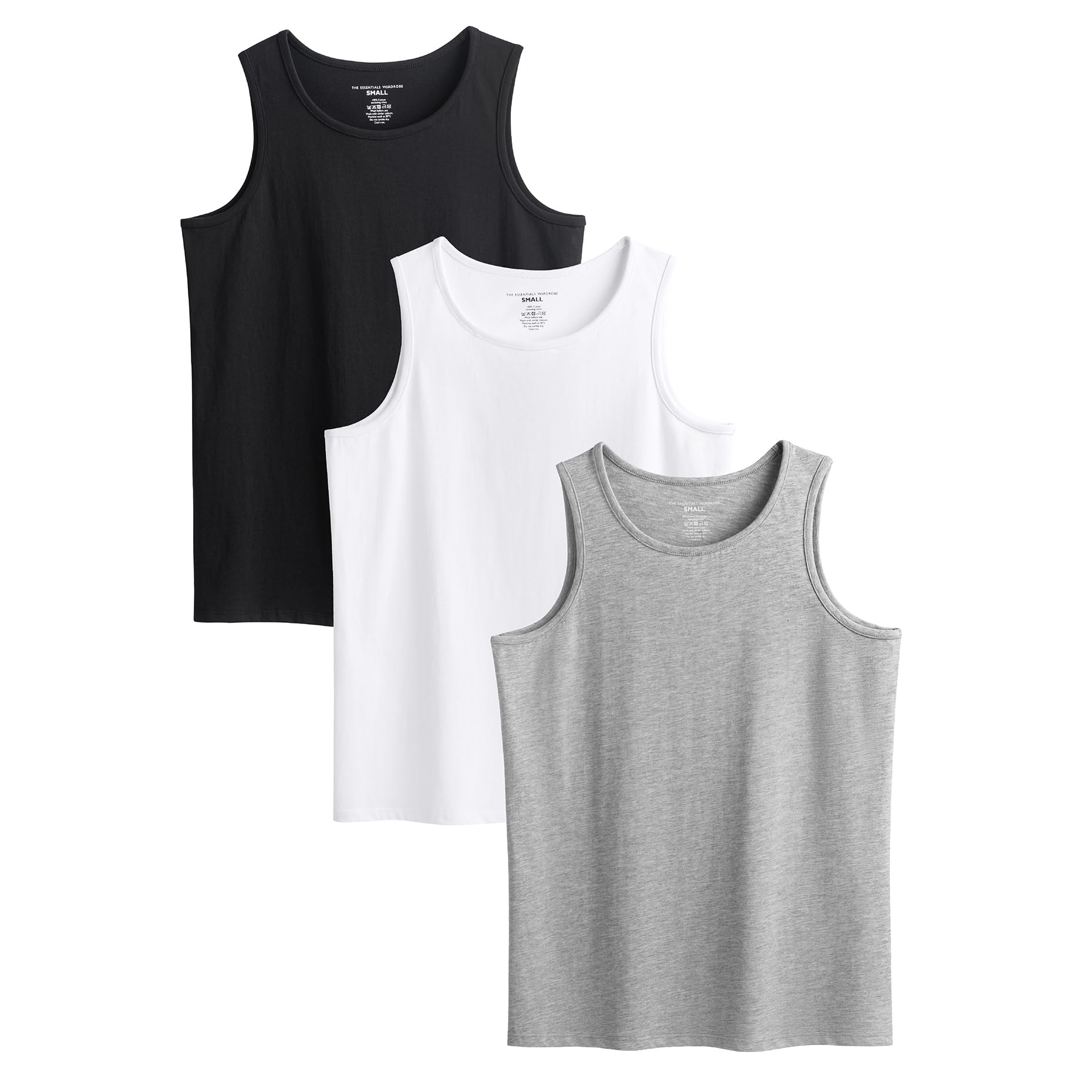The Essentials Wardrobe Women's Basic Tew 3 Pack Vest - Medium