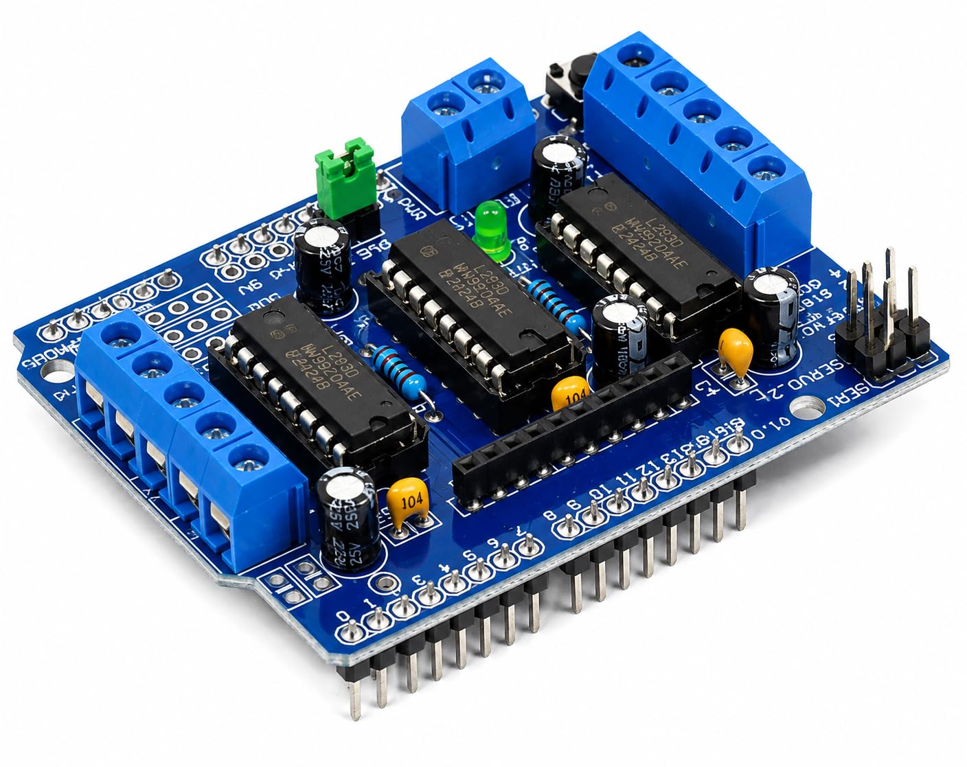 L293D Motor Driver Shield Expansion Board for Arduno UNO, Mega & Due | DC Motor and Stepper Motor Control Module | DIY Robotics, Smart Car & Automation Projects-picture-16