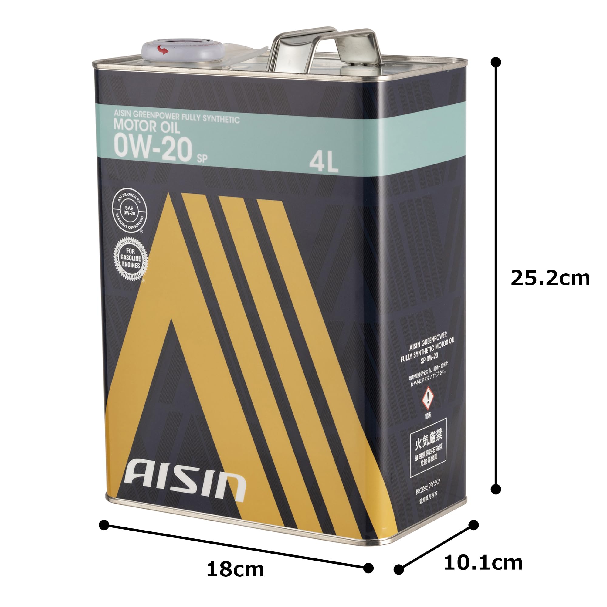 Amazon.co.jp: AISIN Fully Synthetic Motor Oil, 0W-20, 1.06 Gallon